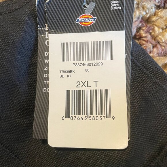 DICKIE's Men's Premium Insulated Duck Canvas Bib Overalls (2XL) - Picture 10 of 11